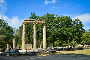 visit of Olympia during Via Hellenica rally in Greece