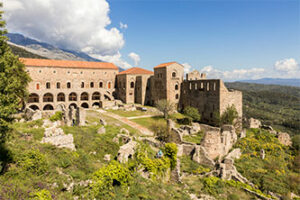 Mystras is a well-preserved late-Byzantine city on the Via Hellenica rally