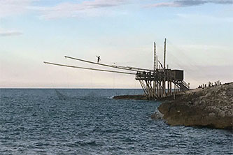Trabucco di Punta Santa Croc traditional fishing Vieste