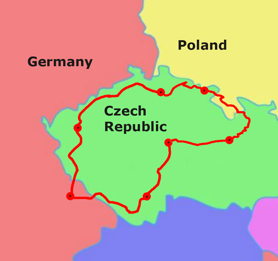 map-of-Czech-republic for via bohemia pre war rally