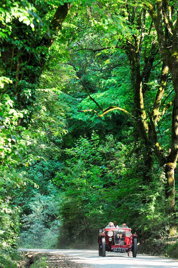 pre-war MG on rally in Italy mille miglia_